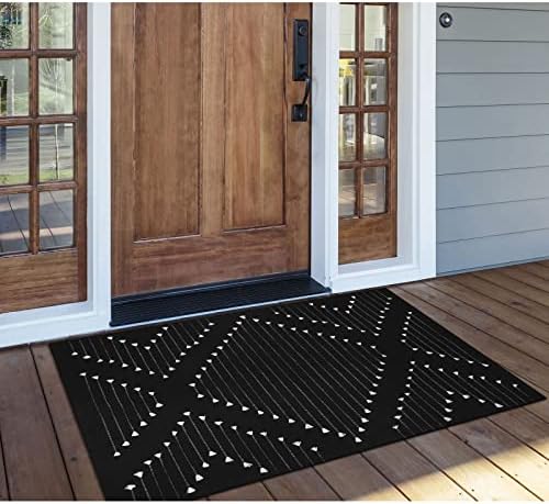 Livebox Black Boho Entry Rug 24 x 37