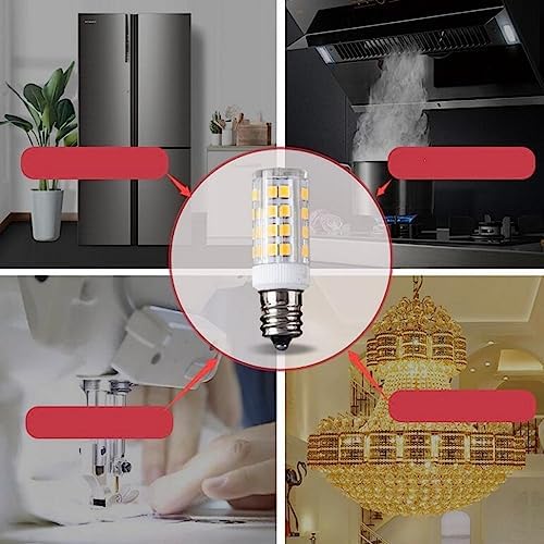 SHOORR 4Pcs E14 Led Fridge Light Bulbs Warm White 4W