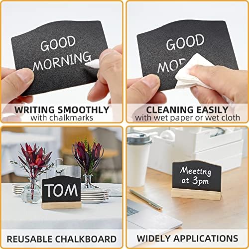 ALOTCHE Mini Chalkboard Signs Set with Stand 16 Pack