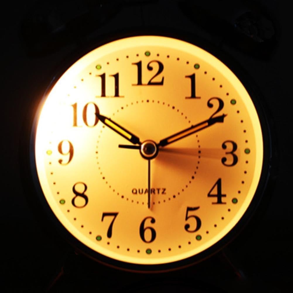 Cloudpower Metal Twin Bell Alarm Clock with Luminous Hands and Chrome Finish