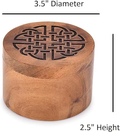 Samhita Decorative Urn Wooden Engraved Urns for Human Ashes