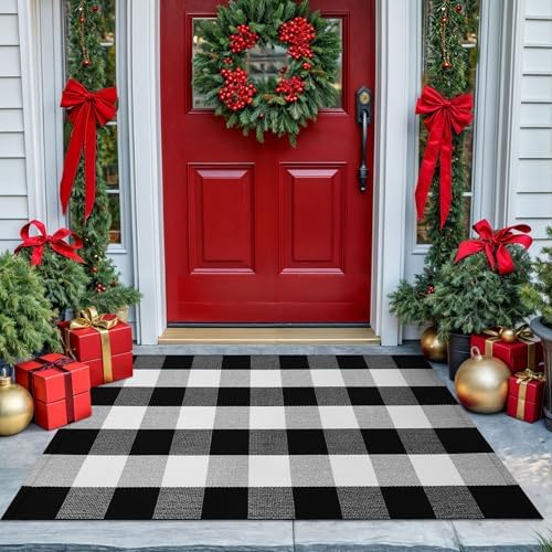 KOZYFLY Buffalo Plaid Area Rug 275x43 Inches