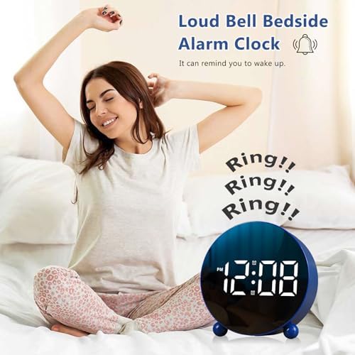 JUSTUP Digital Alarm Clock with Dual Bell and LED Display
