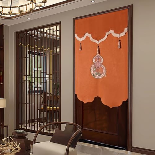 Japanese Noren Door Curtain with Telescopic Rod