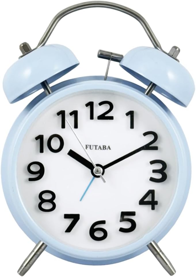 Loud Alarm Twin Bell Clock with LED Light and Silent Movement