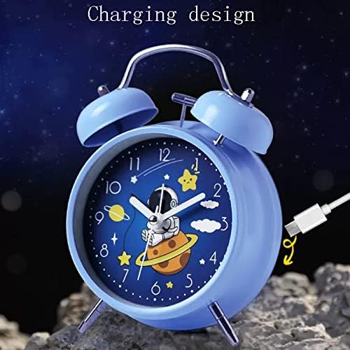 Digital Alarm Clock with Double Bell and Luminous Display