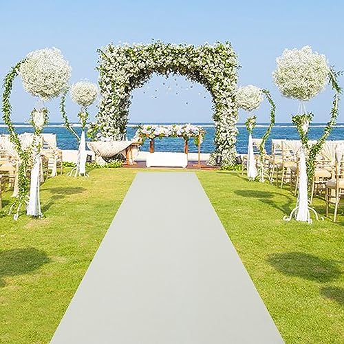 DYNAMI White Thick Carpet Runner 3x33ft 360 GSM Runway Rug