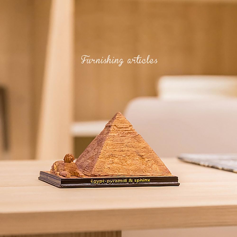 Egyptian Pyramid Statue Model Sphinx Sculpture Collectible Figurine