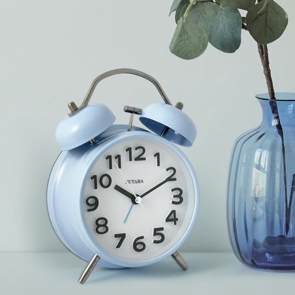 Loud Alarm Twin Bell Clock with LED Light and Silent Movement