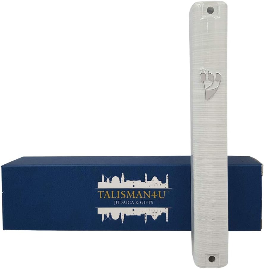 Waterproof Mezuzah Case with Scroll 3D Metal Design
