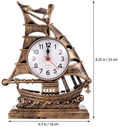Retro Sailboat Alarm Clock Nautical Decor Timepiece