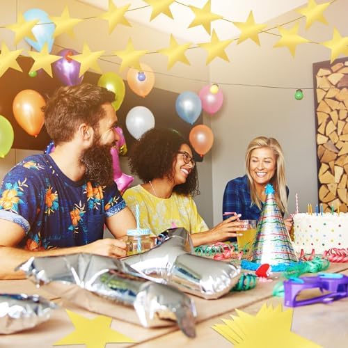 40PCS Gold Star Cutouts 11 Inch Double Printed Decorations