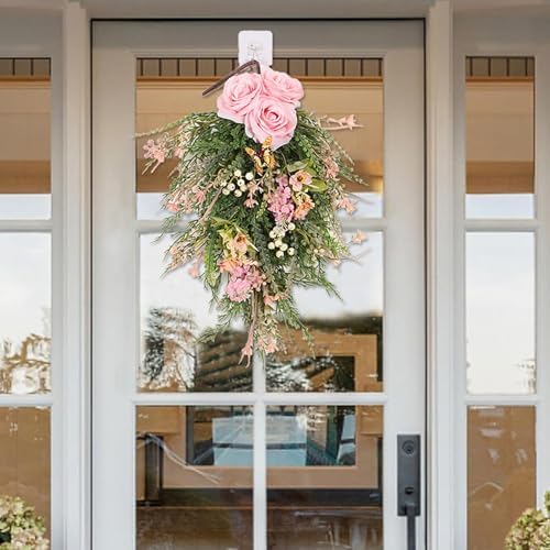 20 Inch Artificial Teardrop Wreath for Home Decor