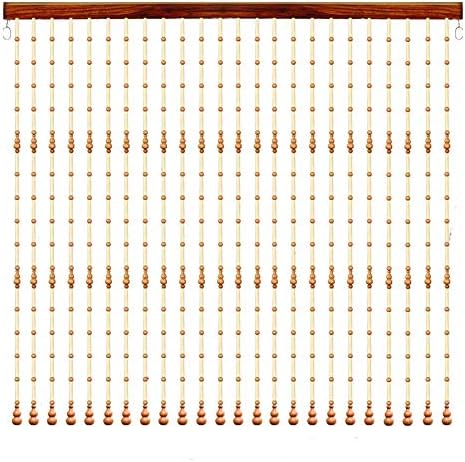 OKUOKA Beaded Curtain 19 Strands 60x80cm Retro Style