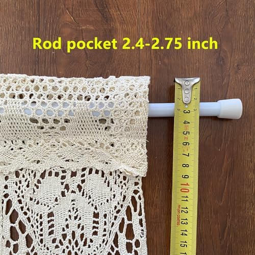 Retro Crochet Valance for Kitchen Window 1 Panel