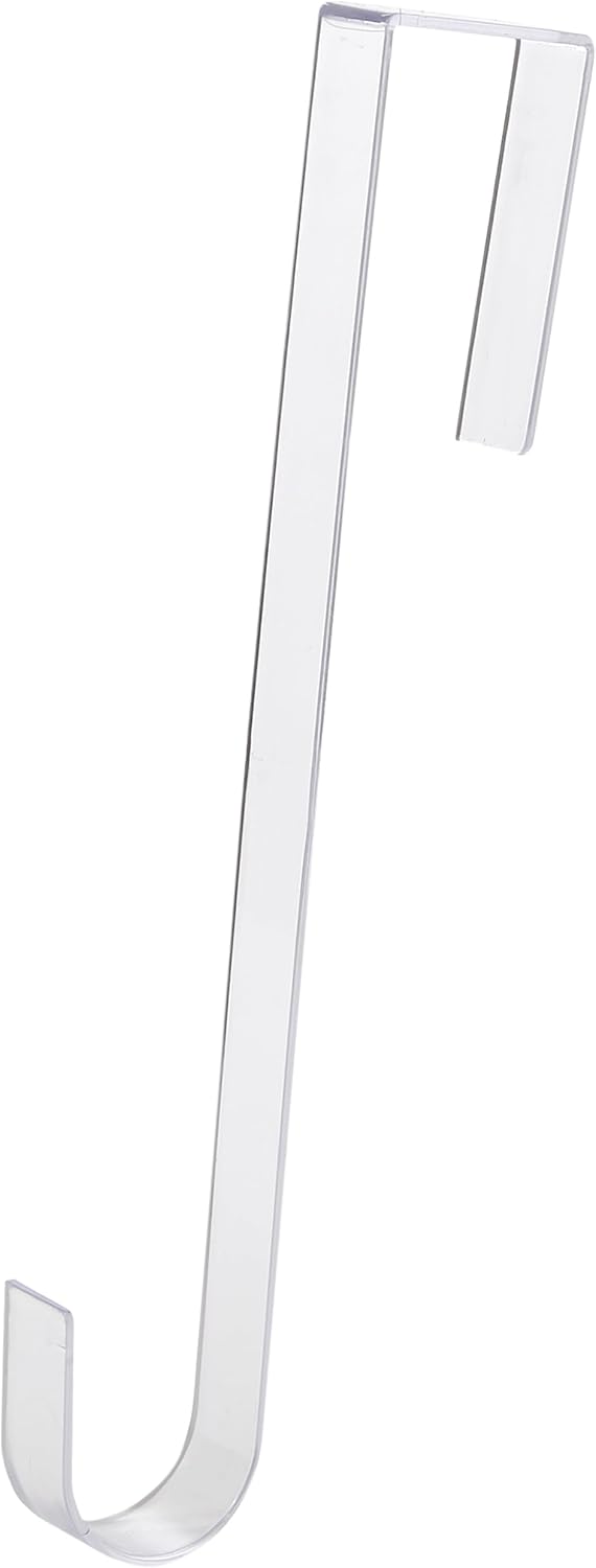 EUCATUS 12 Inch Clear Wreath Hanger for Doors and Windows