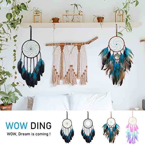 Luminous Dream Catcher with Sparkling Beads Handmade Bedroom Decor