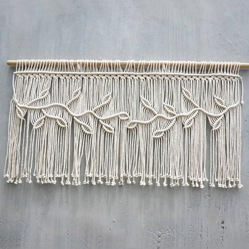 Macrame Valance Curtain for Kitchen 3543x2362 Inch Boho Decor
