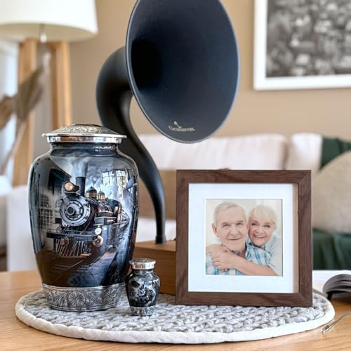 Train Railroad Urn for Human Ashes Handcrafted Memorial