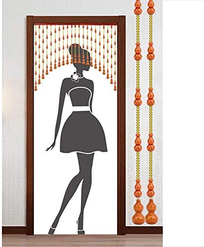 21 Strands Wood Beaded Door Curtain for Entryways