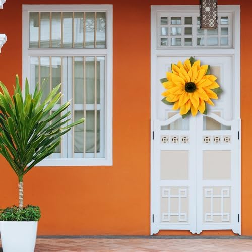Peryiter 1654 Inch Sunflower Wreath Front Door Decor