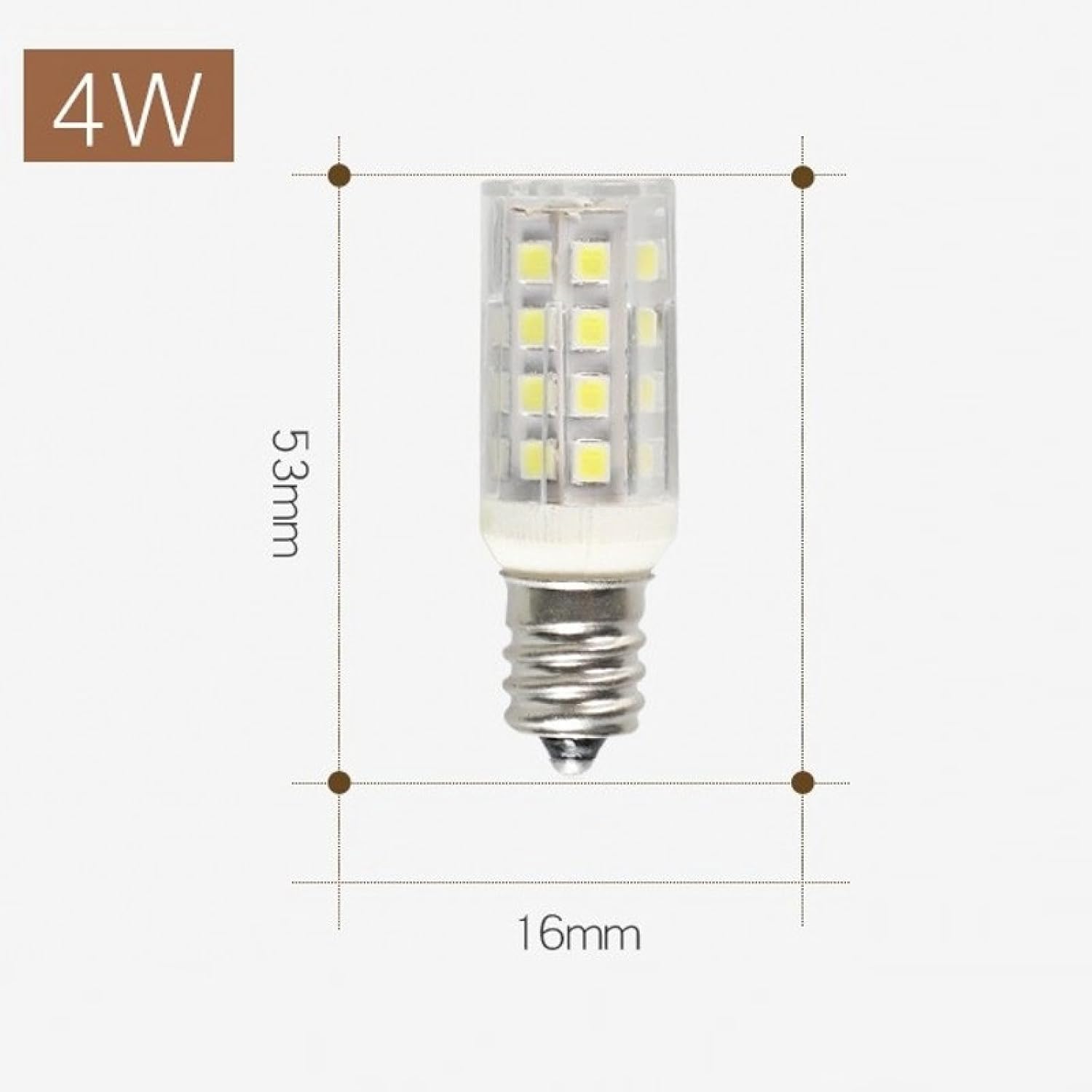 SHOORR 4Pcs E14 Led Fridge Light Bulbs Warm White 4W