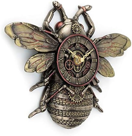 Veronese Design 10 14 In Steampunk Bee Clock Wall Sculpture