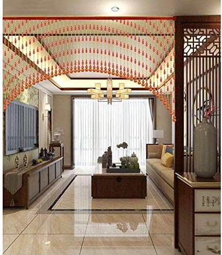 21 Strands Wood Beaded Door Curtain for Entryways