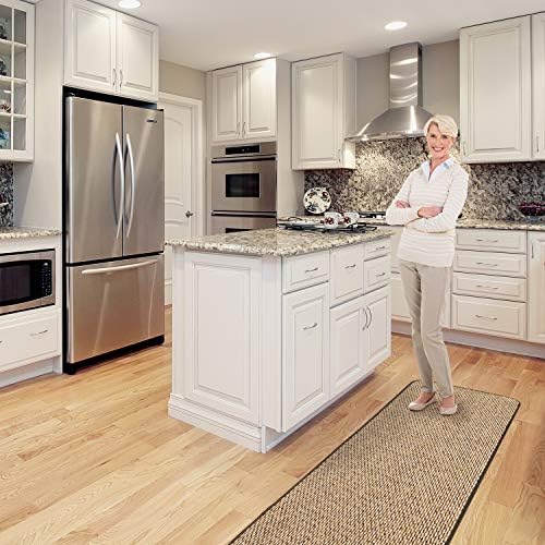 House Home and More Skid-Resistant Carpet Runner Black Ripple 12x27