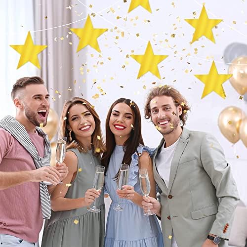 40 Pcs Gold Metallic Star Cutouts for Party Decorations