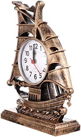 Retro Sailboat Alarm Clock Nautical Decor Timepiece