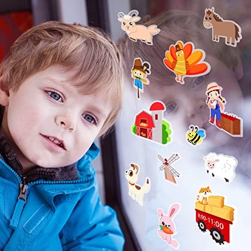 Farm Animal Gel Clings Sticker Set for Kids