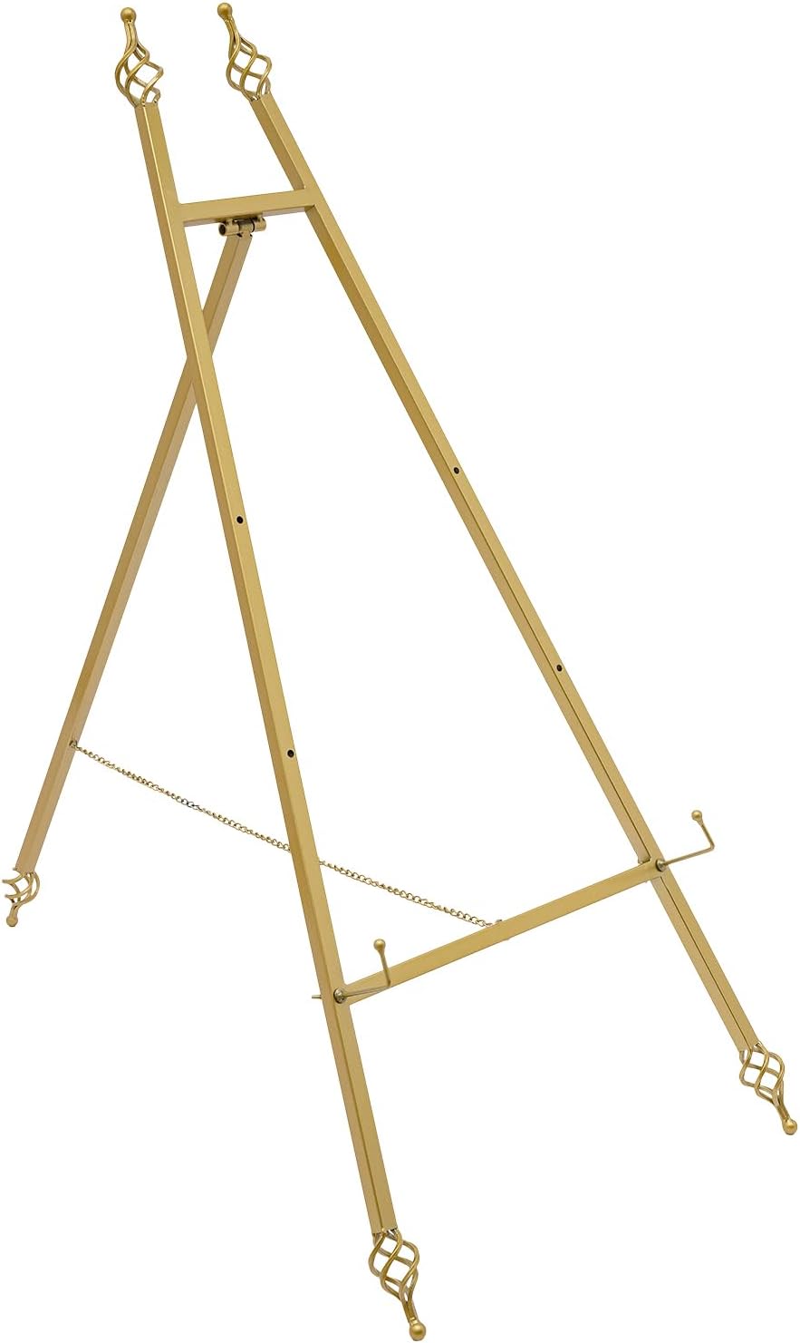 2Pcs Metal Easel Stand with 6 Holes Adjustable Gold Display Stand