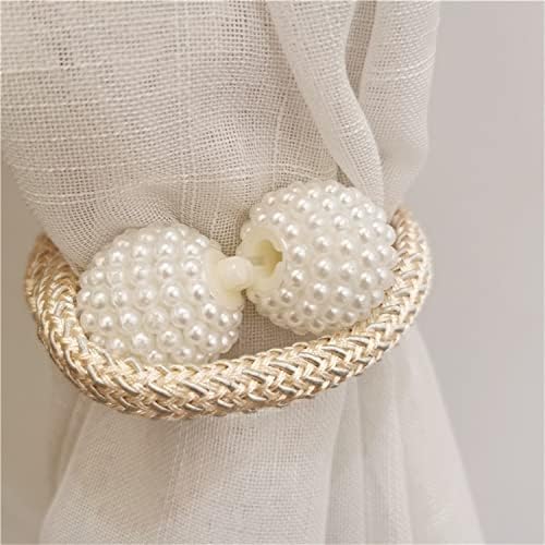 2 Pack Cartoon Bear Curtain Ties Plush Design White