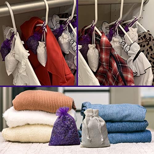Cedar Chips and Lavender Sachets 20 Pack - Natural Home Fragrance