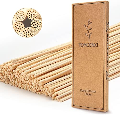 TOMCENXI 120PCS Reed Diffuser Sticks 10 Inch Natural Rattan