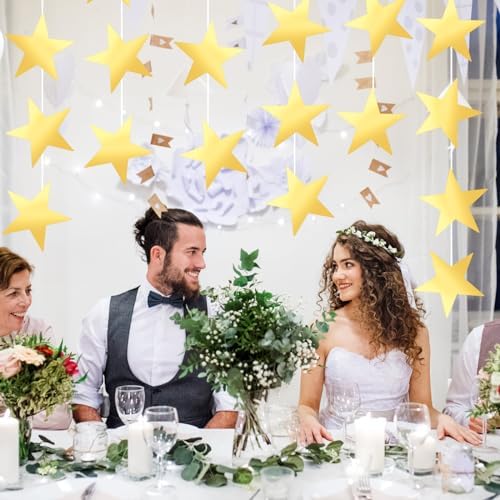 40PCS Gold Star Cutouts 11 Inch Double Printed Decorations