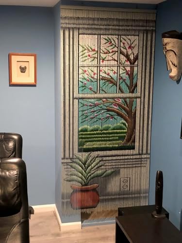 Beaded Curtain Real 125 Strand Bamboo Artwork