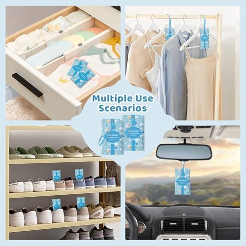 SCENTORINI Scented Sachets Baby Powder 14 Pack for Drawers Closets Cars