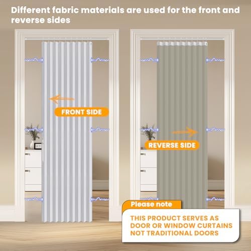 AJAZZ Blackout Accordion Door Curtain 42 x 78