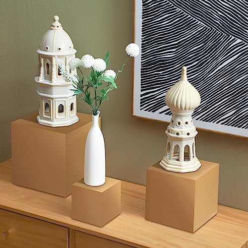 BBTO 6 Pcs Wooden Gold Buffet Risers Display Set
