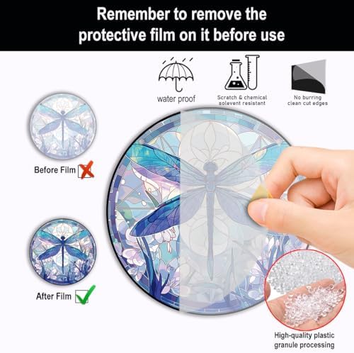 Dragonfly Stained Acrylic Window Decor Panels