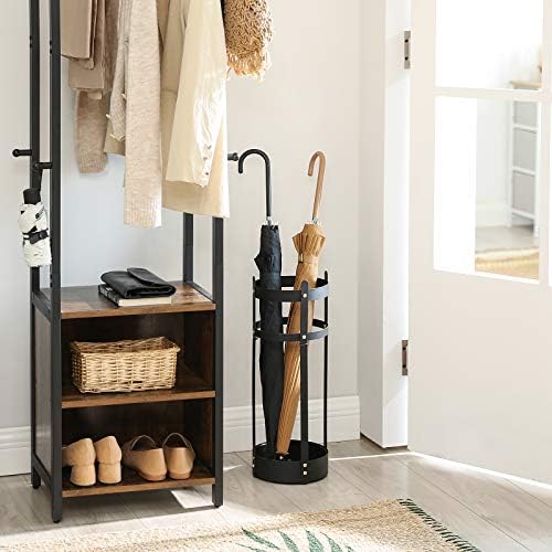 SONGMICS Steel Round Umbrella Stand with Drip Tray