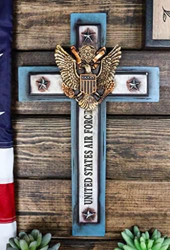 Bald Eagle Air Force Wall Cross Sculpture