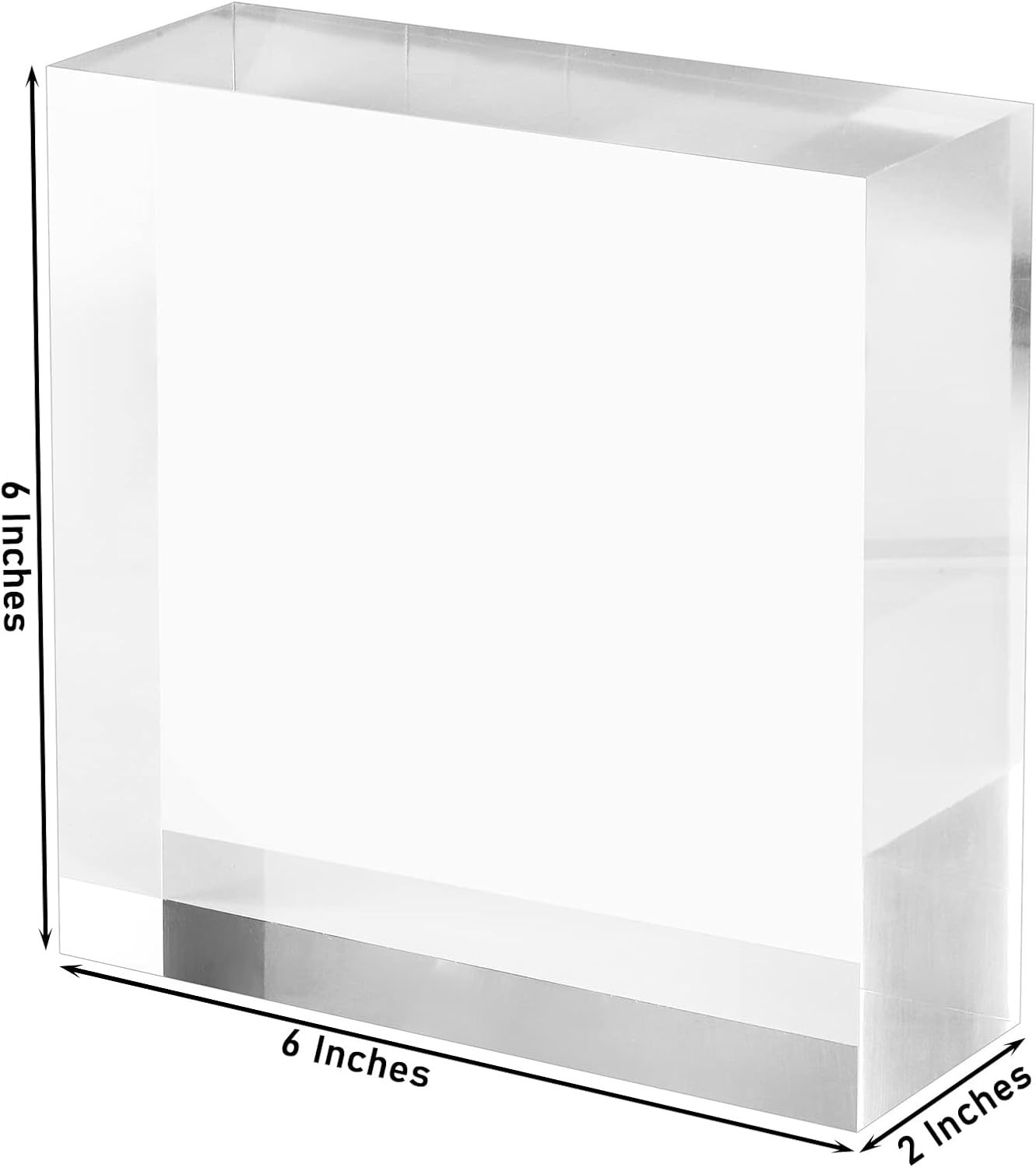 CiaoHER Clear Acrylic Cube Display Stand 2in Thick