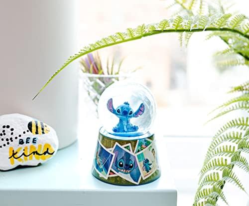 Disney Lilo Stitch Light-Up Snow Globe with Glitter 3 Inches