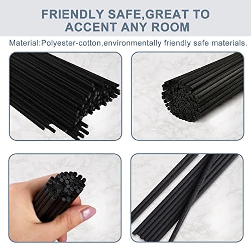 HOSSIAN 50pcs Black Reed Diffuser Sticks