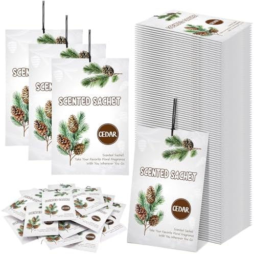 24 Pack Cedar Scent Sachets for Home Air Freshening