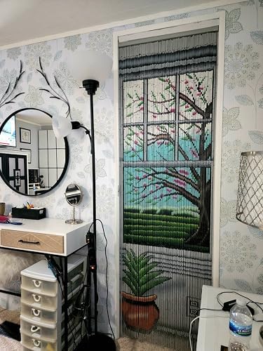 Beaded Curtain Real 125 Strand Bamboo Artwork