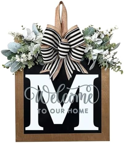 YICORIP Last Name Wreath Front Door Garland